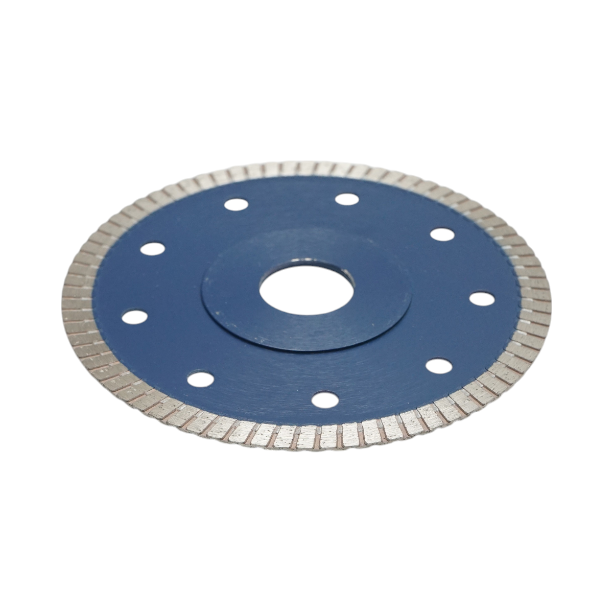 Disc diamantat turbo continuu Breckner Germany 115x22.23 mm, segment 8 mm, profil spirala, presare la cald, pentru gresie, faianta, ceramica dura, marmura, granit