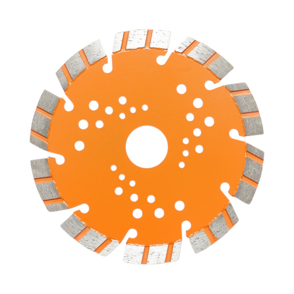 Disc diamantat turbo segmentat Breckner Germany 125x22.23 mm, segment 10 mm, Tehnologie Laser, pentru taiere BETON ARMAT, piatra dura, pavele, boltari