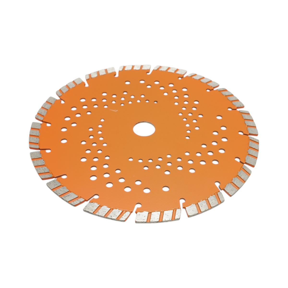 Disc diamantat Turbo segmentat Breckner Germany 230x22.23 mm, segment 10 mm, tehnologie Laser, corp perforat pentru racire si evacuare praf, pentru beton armat, pavele, boltari, piatra dura