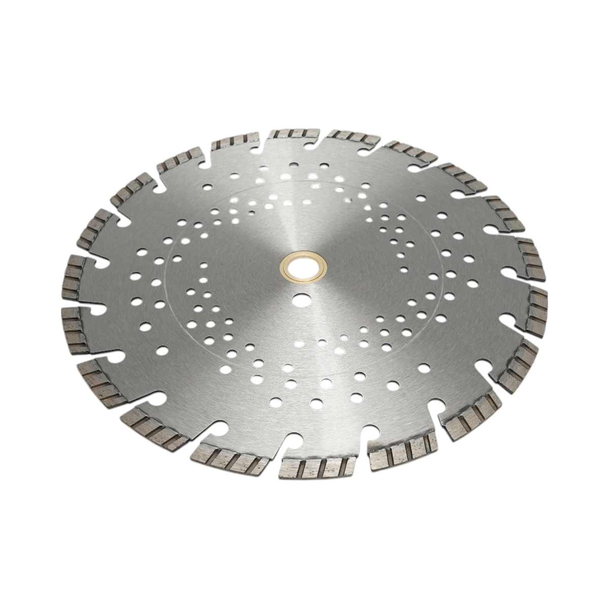 Disc diamantat TURBO segmentat Breckner Germany 300x30 mm, segment 10 mm, tehnologie Laser, corp perforat pentru racire si evacuare praf, pentru beton armat, pavele, boltari, piatra dura