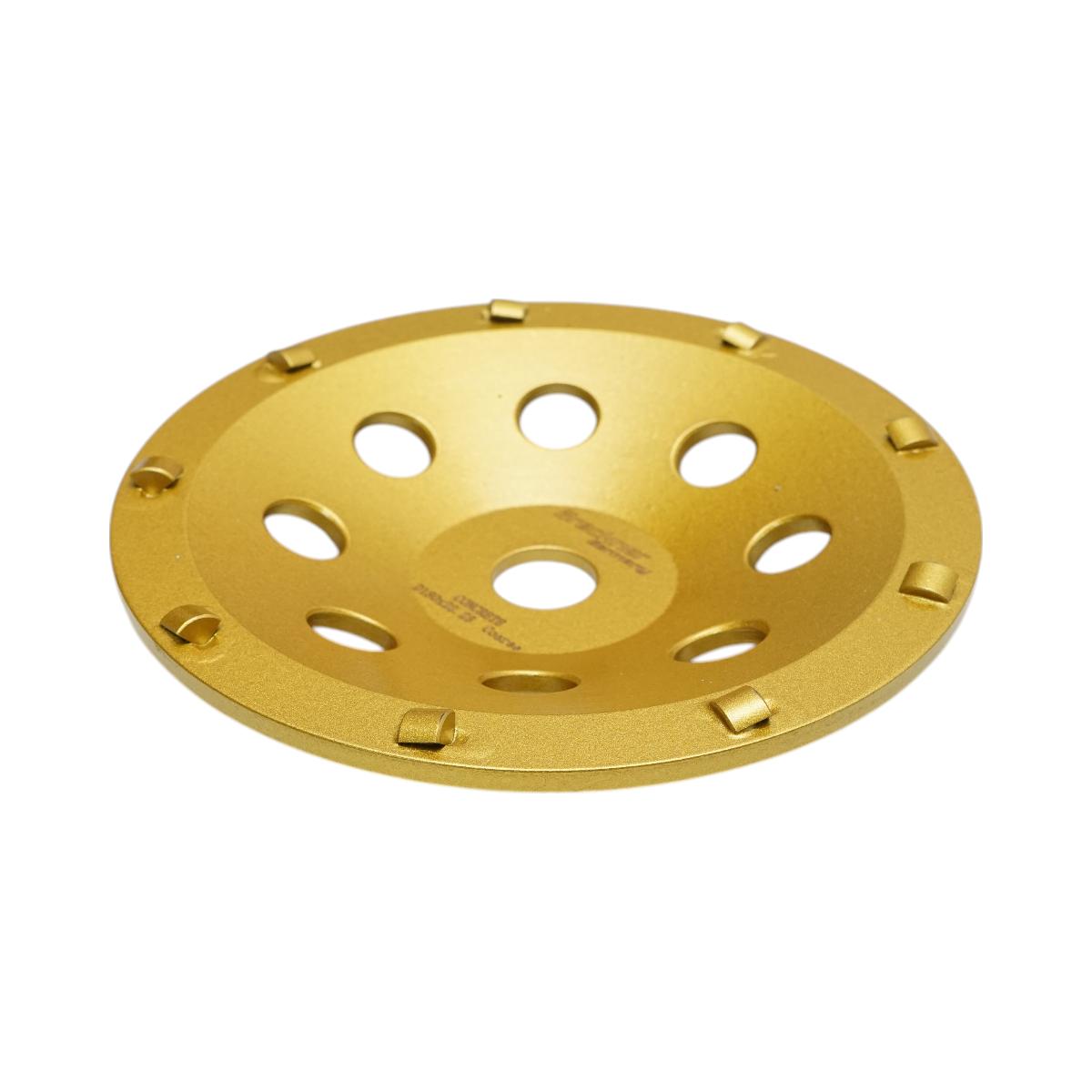 Disc diamantat segmentat PCD tip cupa Breckner Germany 180 mm, 22.23 mm, 9 segmente, slefuire grosiera beton, piatra, mozaic, pavele