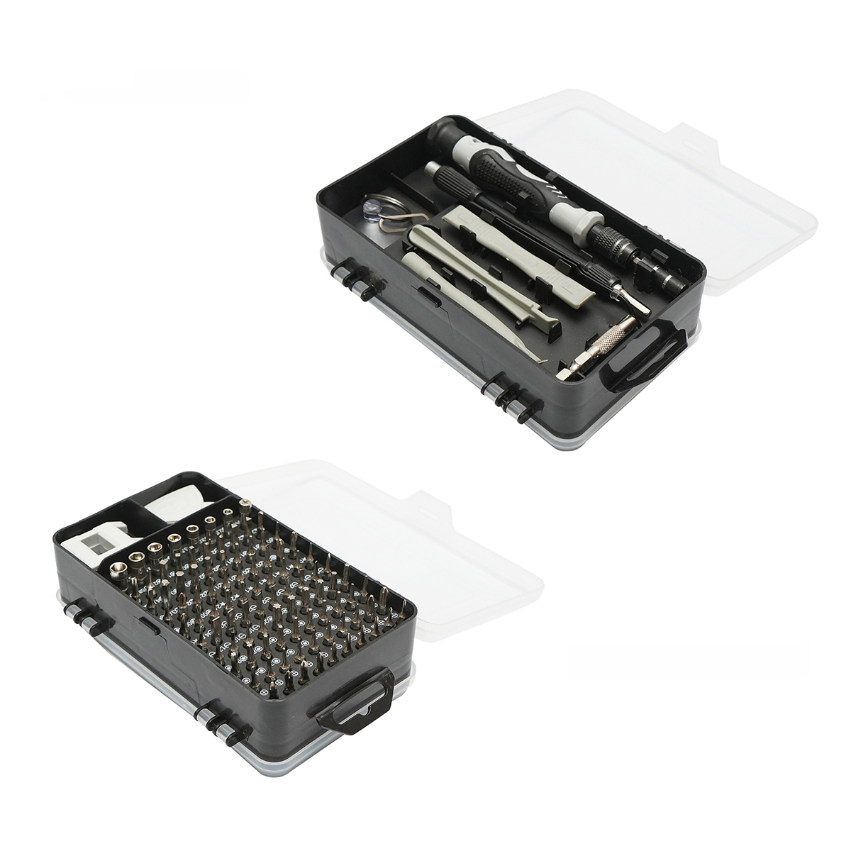 Trusa surubelnite de precizie biti, torx, cruce, hexagonal pentru electronice 115 piese