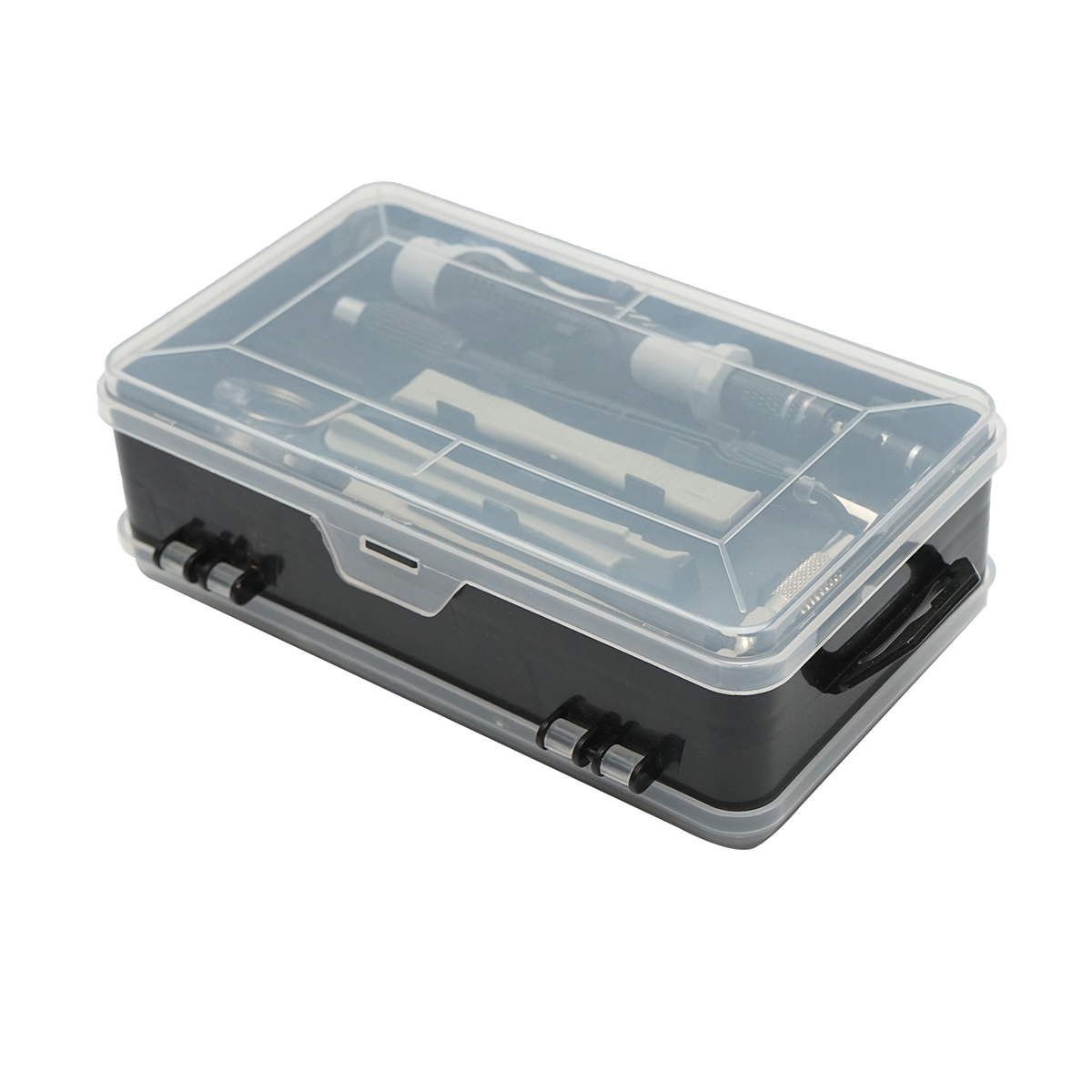 Trusa surubelnite de precizie pentru electronice 115 piese, biti Torx, Philips, Pozidriv, Hex, Tri-Wing, Pentalobe + maner, ax flexibil, extensie, penseta, magnetizator/demagnetizator, adaptor 1/4 la 4mm