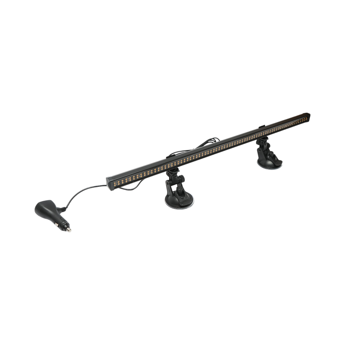 Bara LED stroboscopica 62 cm cu ventuze, 60W, 10-30V, 144 LED-uri, 15 moduri iluminare, 9 culori (rosu, albastru, galben, alb, verde, mov, verde-albastru, rosu-albastru, rosu-galben)