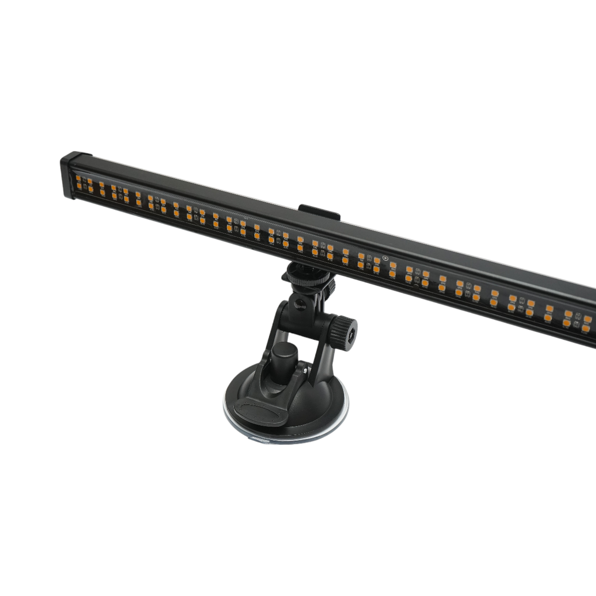 Bara LED stroboscopica 62 cm cu ventuze, 60W, 10-30V, 144 LED-uri, 15 moduri iluminare, 9 culori (rosu, albastru, galben, alb, verde, mov, verde-albastru, rosu-albastru, rosu-galben)