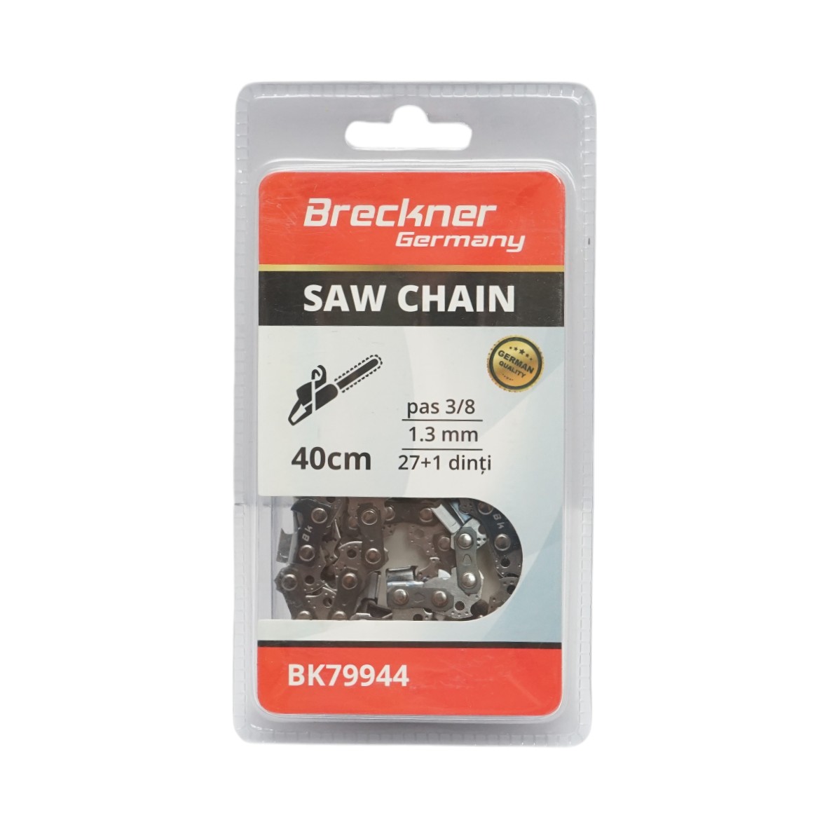 Lant drujba pas 3/8, 27+1 de dinti, 1.3mm, lungime 40cm Breckner Germany