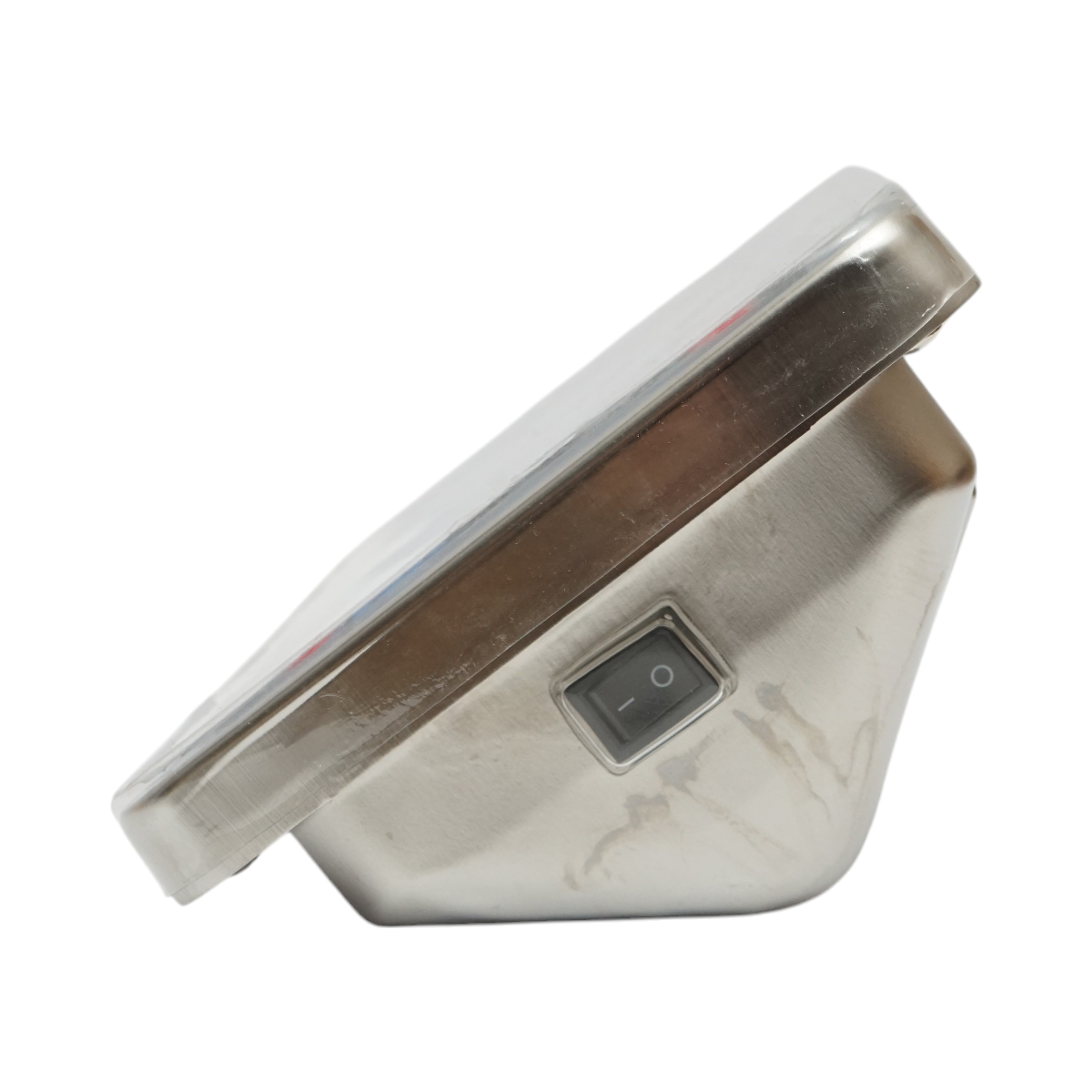 Cantar electronic de podea fara fir tip platforma 32x42 cm, capacitate 150 Kg, afisaj LCD, comunicare wireless aprox. 20 m, alimentare 220 V, baterie reincarcabila 4 V 4 Ah, platforma metal ondulat, greutate 8 Kg