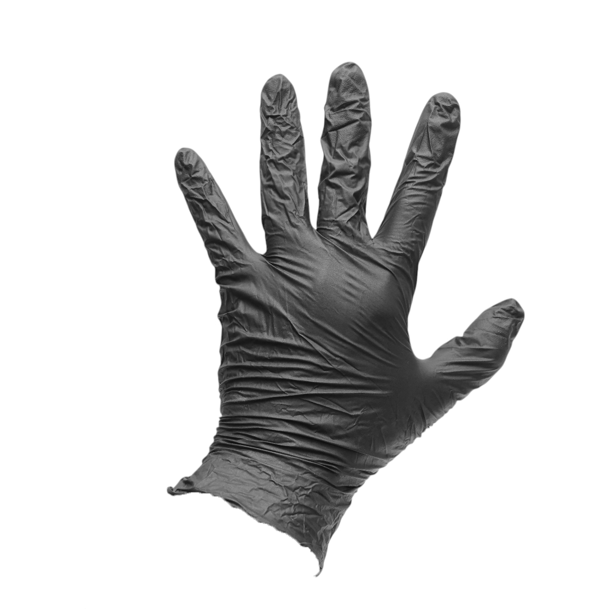 Manusi nitril negre nepudrate M, textura aderenta pe degete, latime palma 95 mm, lungime ? 240 mm, manseta cu bordura rulata, 100 buc/cutie, pentru industria alimentara, medicala, cosmetica, servicii menajere