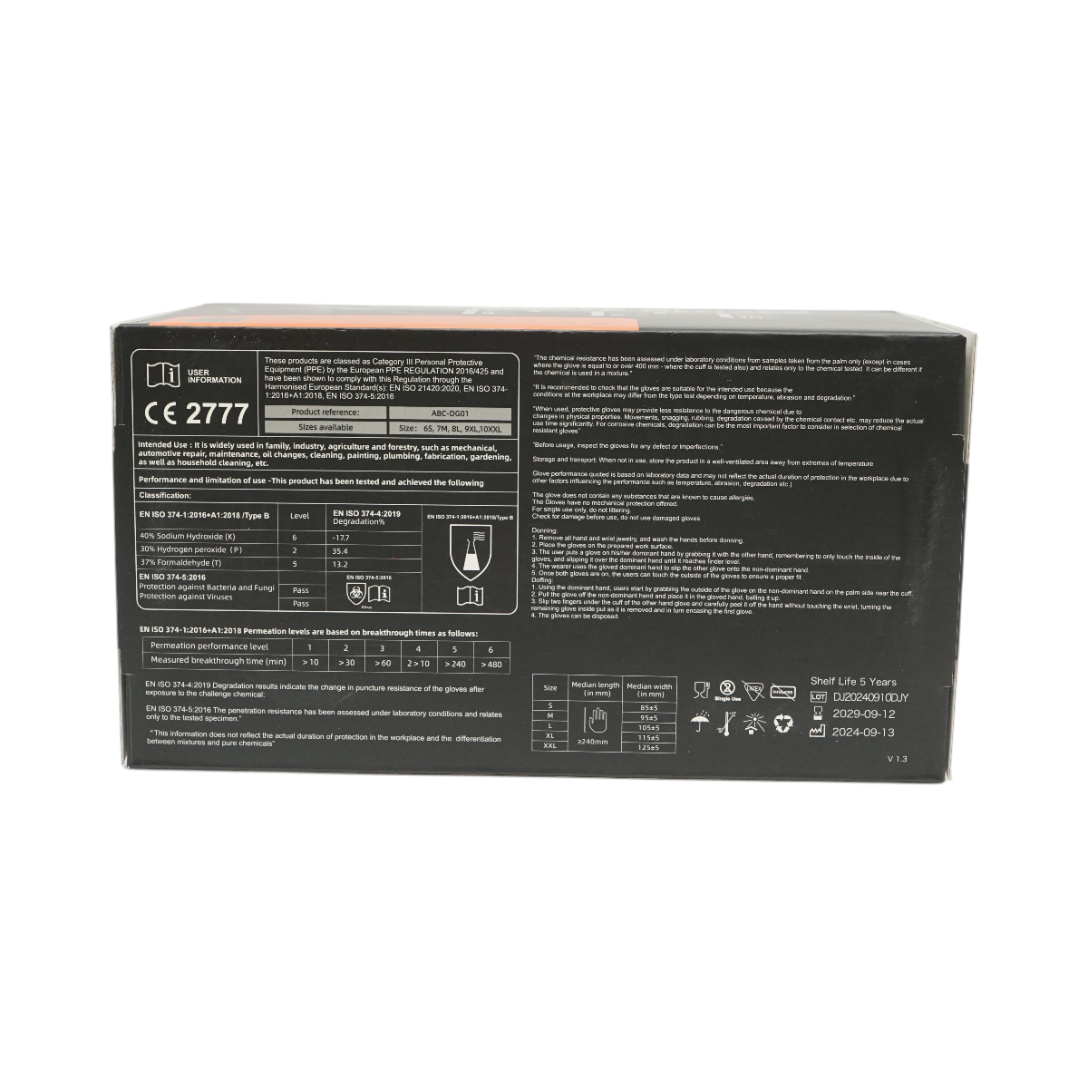 Manusi nitril negre nepudrate Diamond Grip, Marime L, Grosime 10 mil, 100 buc/cutie, latime palma 105 mm ( 5), lungime ?240 mm, manseta cu bordura rulata, pentru mecanica auto si servicii industriale