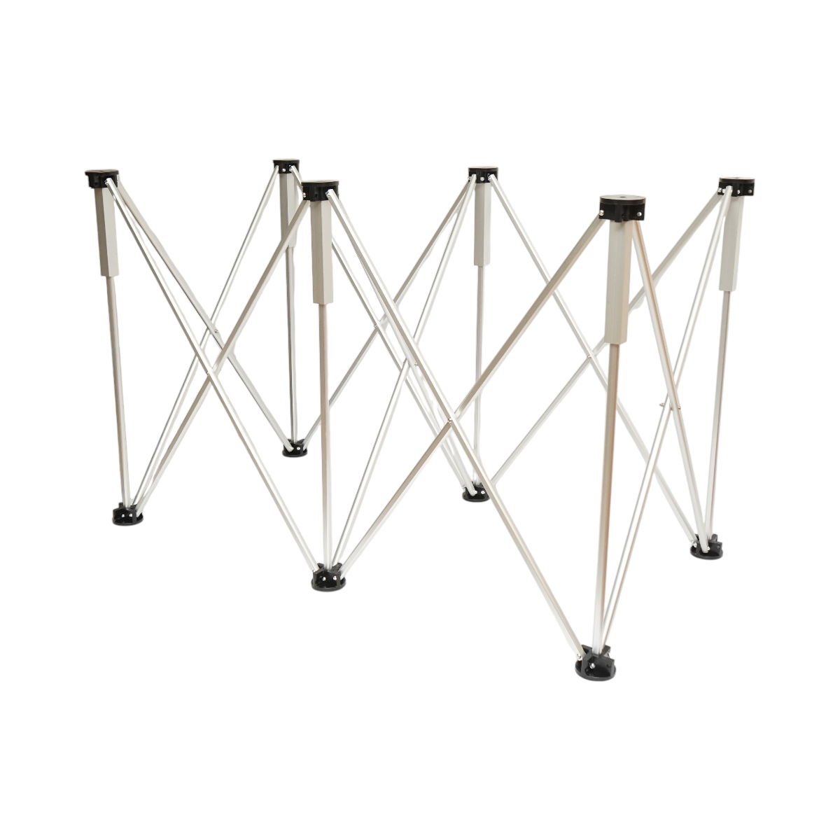 Masa de lucru pliabila tip acordeon, cadru aluminiu, 6 picioare, 116x61x72 cm