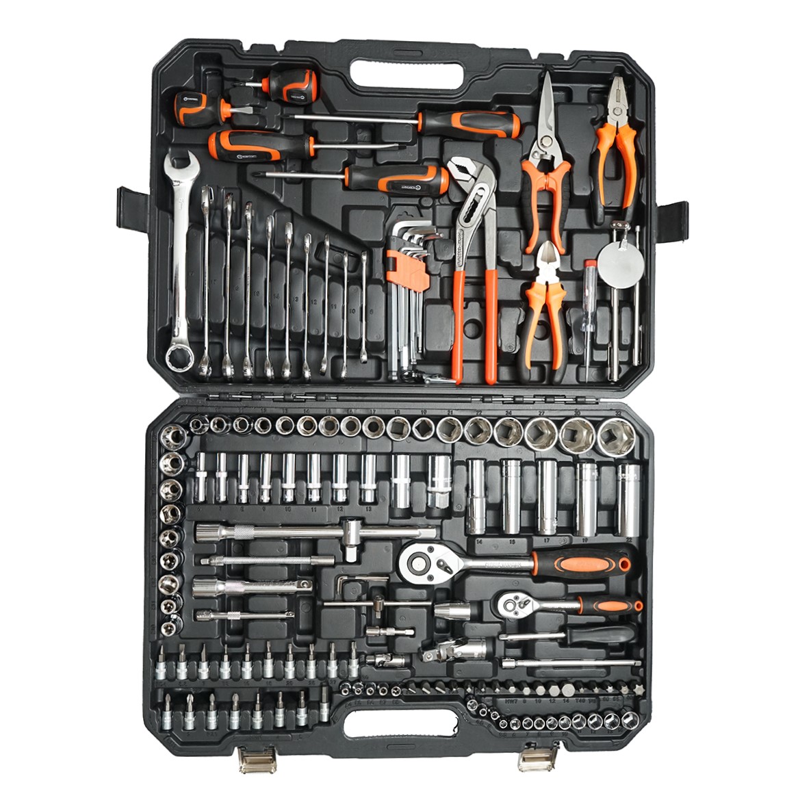 Trusa scule Breckner Germany 142 piese: chei tubulare lungi si fixe, biti, imbus, surubelnite