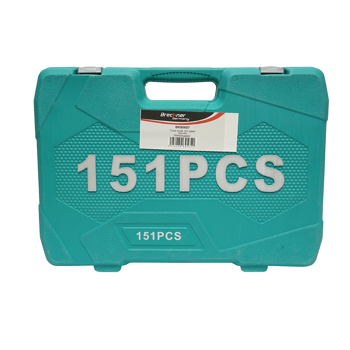 Trusa chei tubulare hexagonale si tubulare lungi, chei inelare cu clichet, biti si imbus, 151 piese Breckner Germany