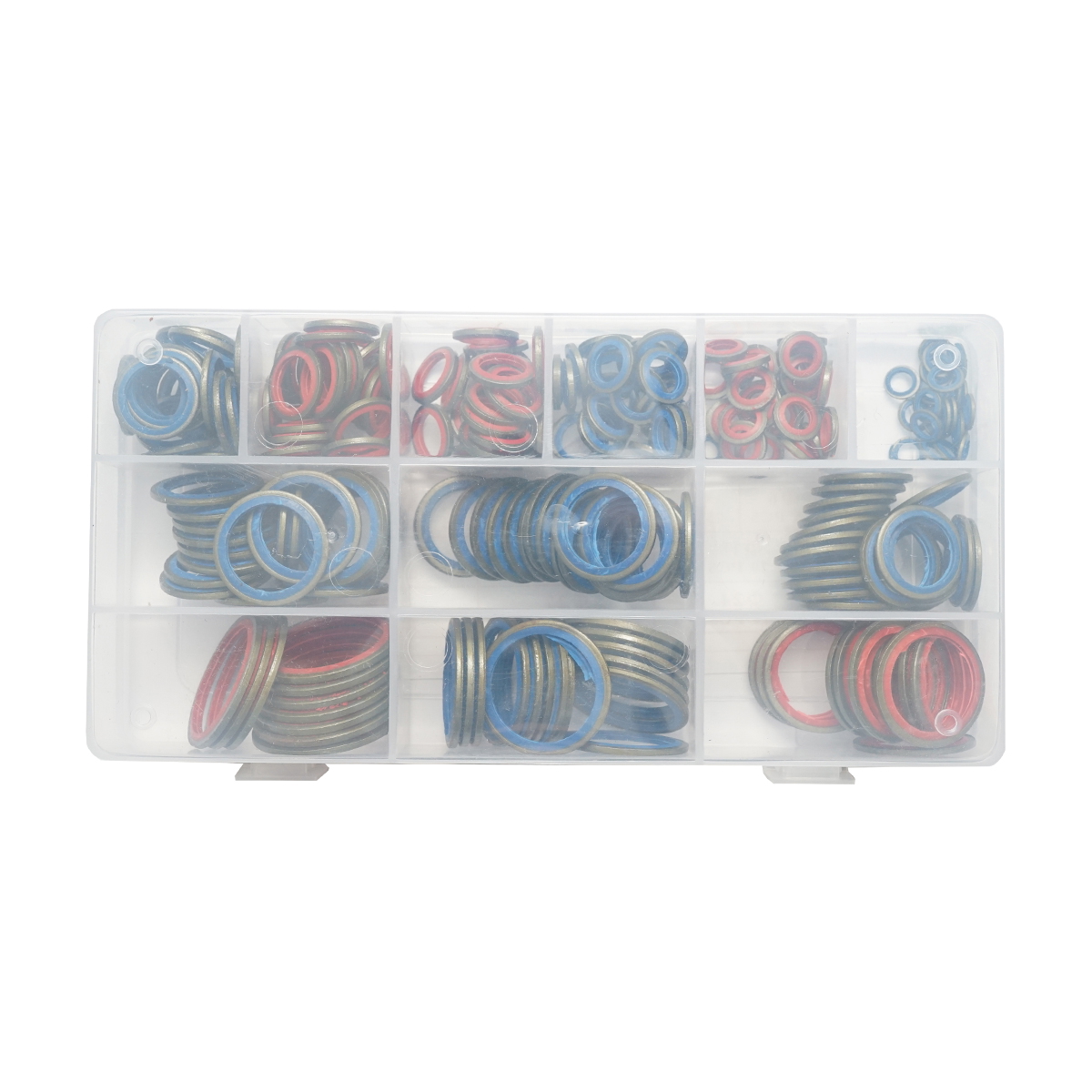 Trusa garnituri metal cu cauciuc (saibe combi) BSP, 245 buc