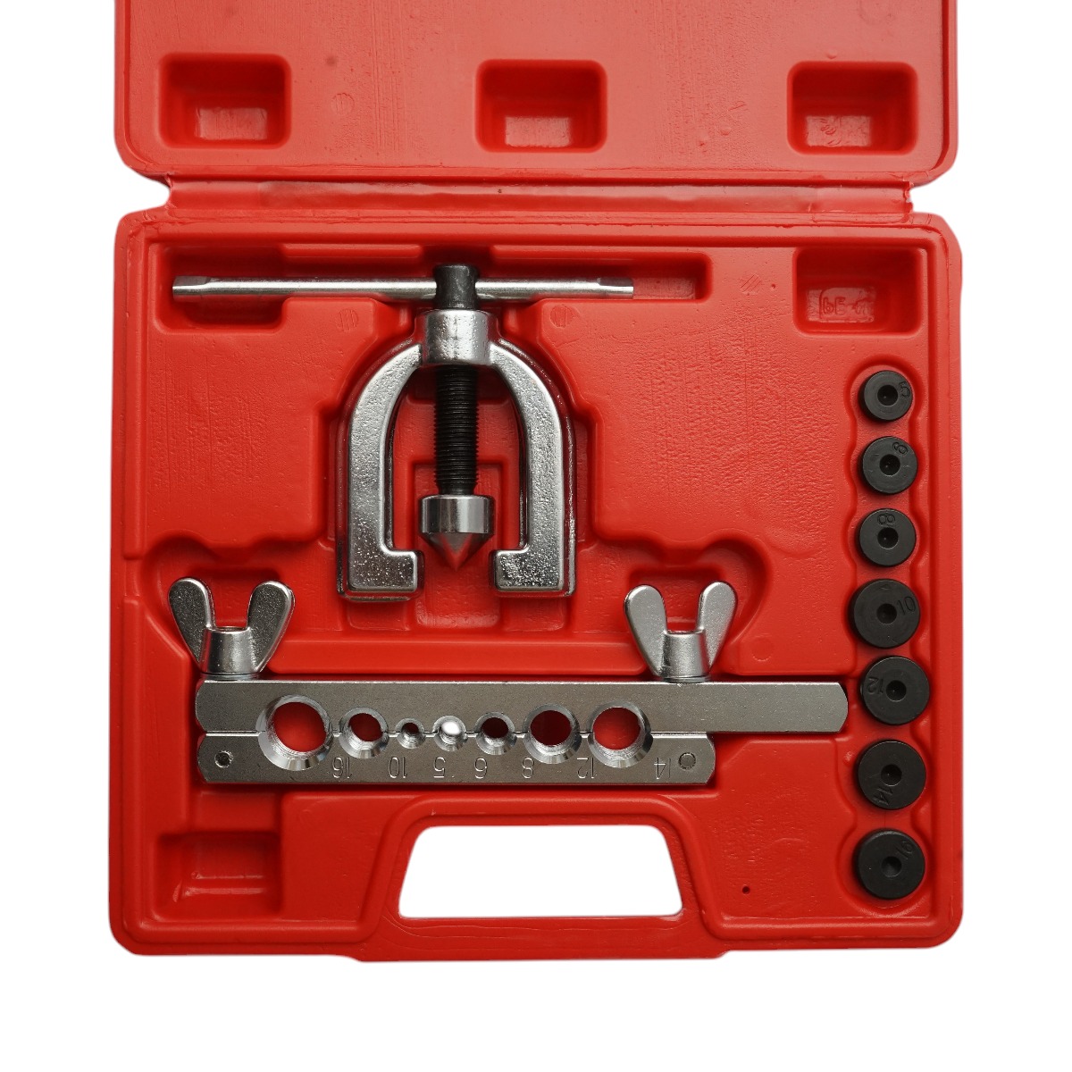 Trusa bercuit (bordurare, flansare) conducte frana sau racire Breckner Germany pentru tevi cupru/aluminiu, adaptoare/matrite otel 5-16 mm