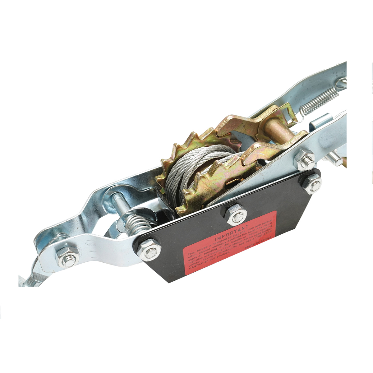 Troliu manual 1000 Kg cu cablu de otel, lungime cablu 1135 mm, diametru 4 mm