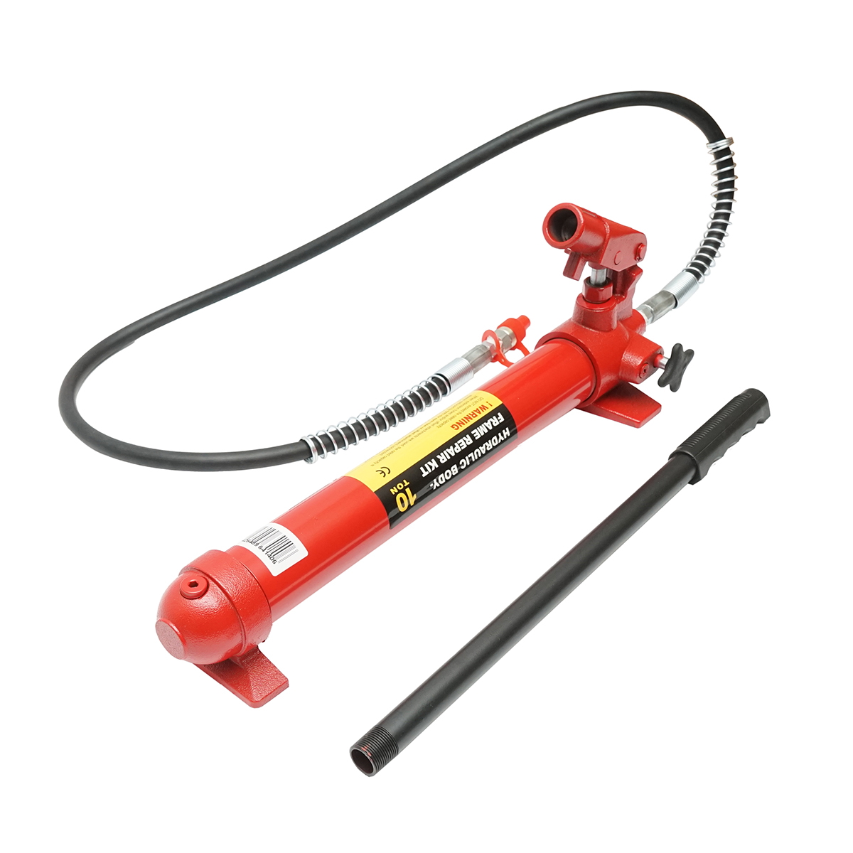 Presa hidraulica manuala pentru lucrari de tinichigerie, sarcina maxima 10T, furtun 1400 mm, diametru pompa 55 mm, diametru furtun 20 mm