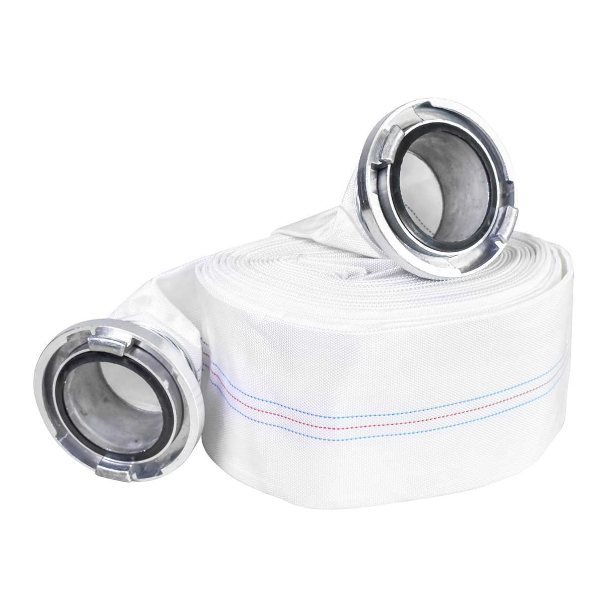 Furtun irigatii/pomp. din PVC 4 toli, lungime 30m, cu racord de aluminiu, max 6bar, panzat Breckner Germany