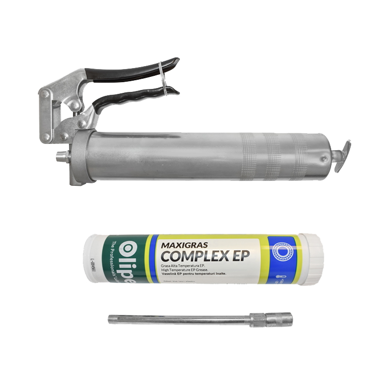 Pistol pentru gresat cu maner + tub vaselina Olipes (decalimetru presiune inalta) Breckner Germany