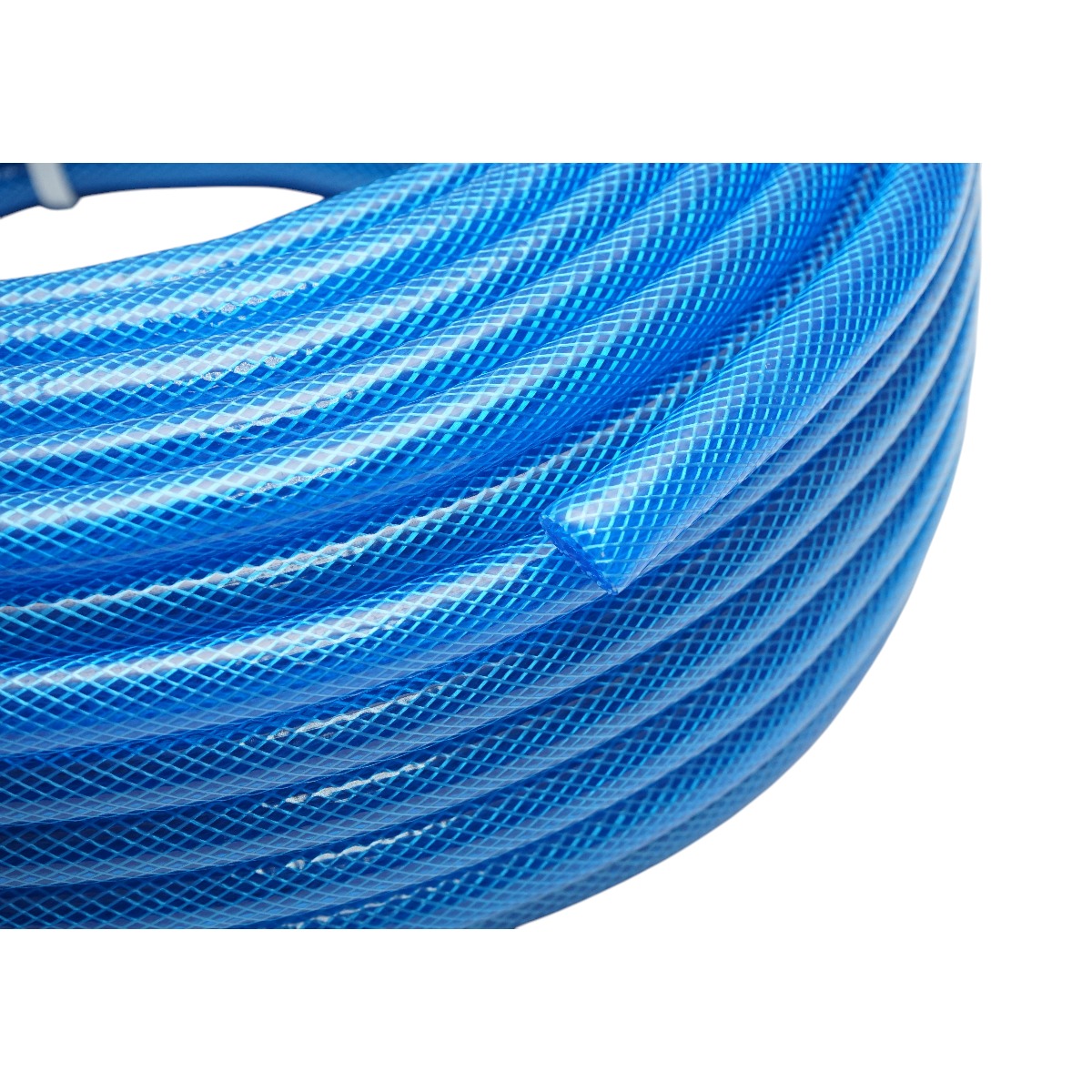 Furtun gradina PVC transparent Breckner Germany, cu insertie textila impletita, diametru interior 1/2 inch (12.7 mm), 50 m/rola, 5 kg