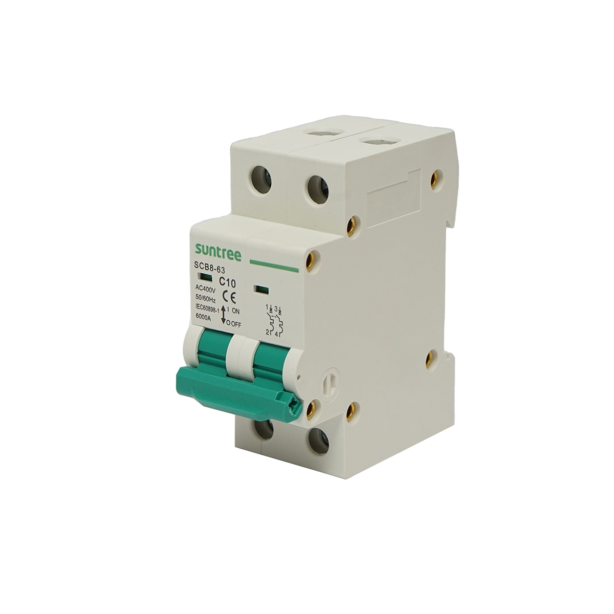 Siguranta automata tip intreruptor 2P, 10A 400VAC Suntree