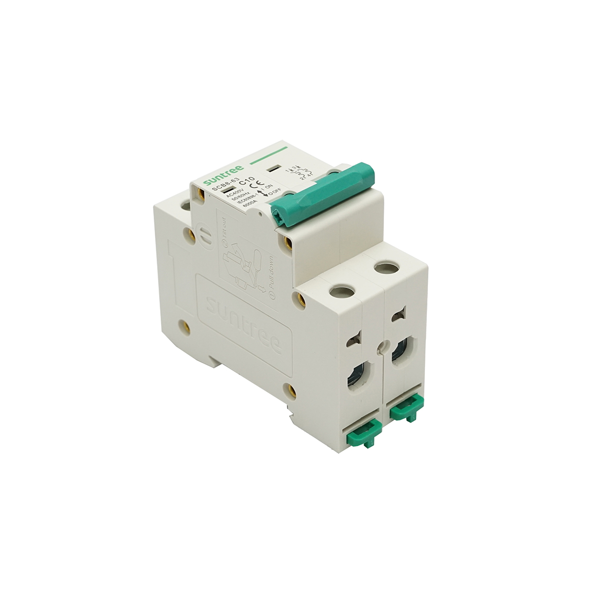 Siguranta automata tip intreruptor 2P, 10A 400VAC Suntree