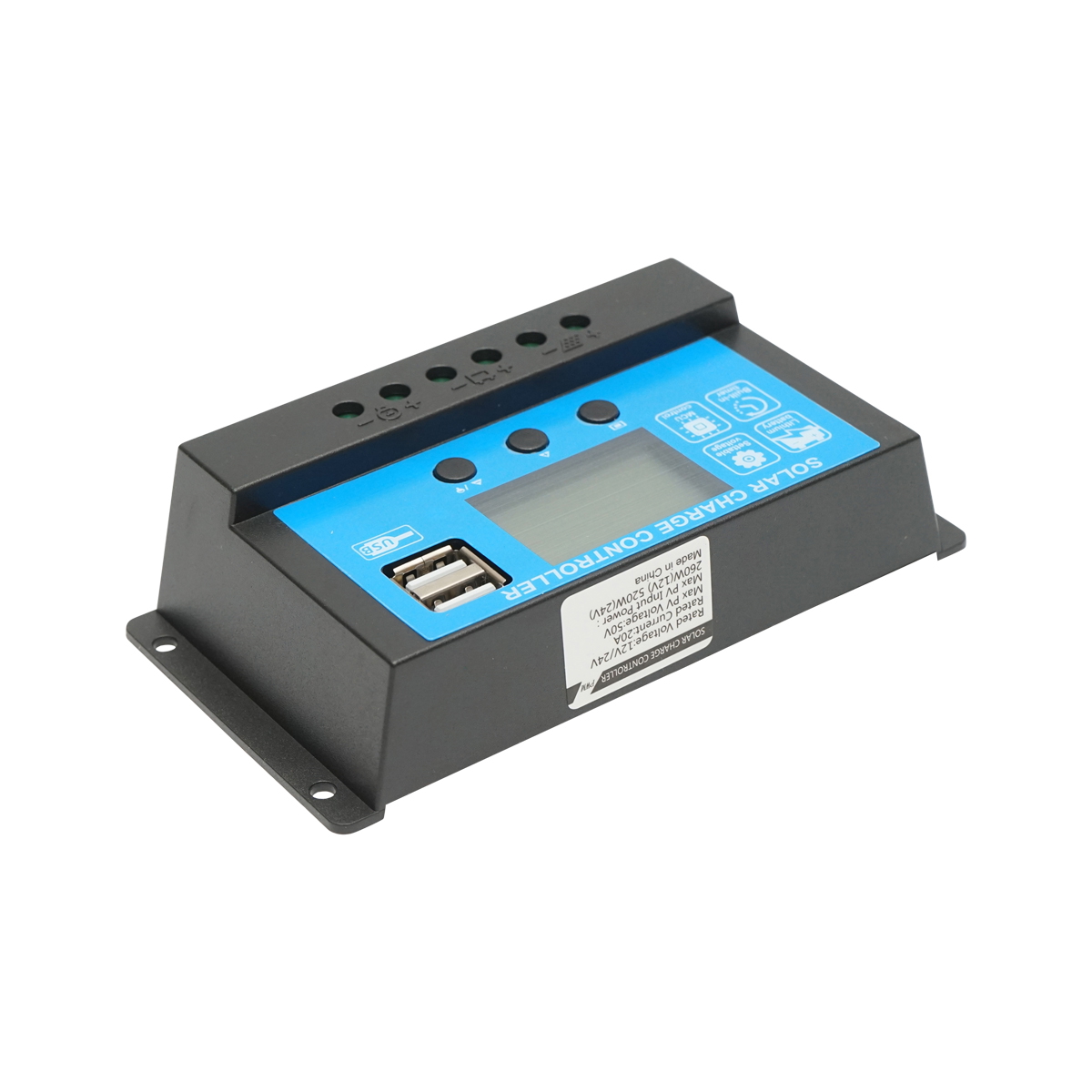 Regulator tensiune pentru panou solar 12/24V, 20A, 2X port USB Breckner Germany