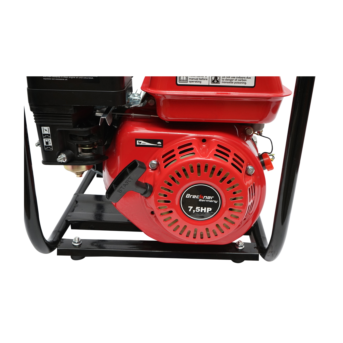 Motopompa WP30 motor tip HONDA 7.5 CP, 3 toli (80 mm), debit 60 m3/h, inaltime refulare 30 m, adancime absorbtie 8 m, 196 CC, 500x385x430 mm, 23 kg - Breckner Germany