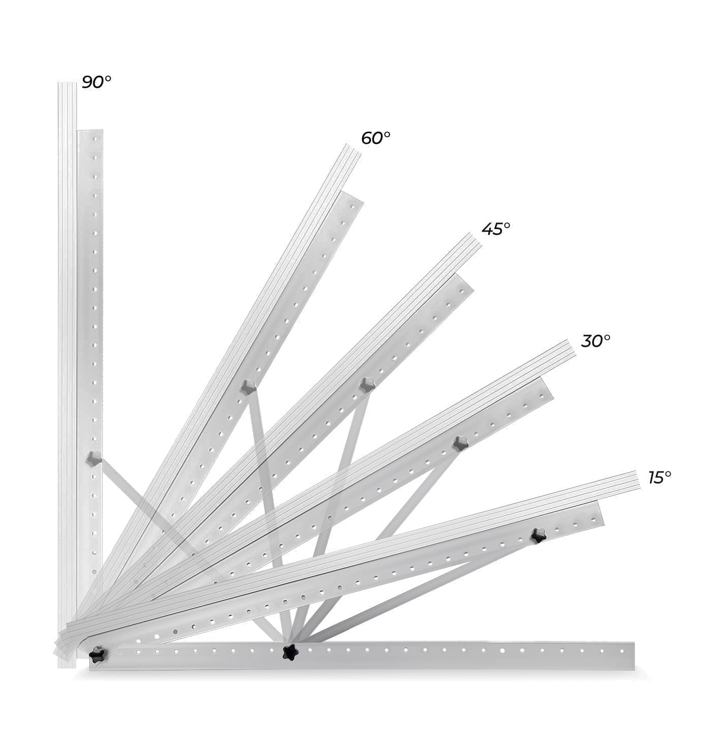 Set suporti tip triunghi pentru prindere panouri solare fotovoltaice 450W cu unghi reglabil Breckner Germany