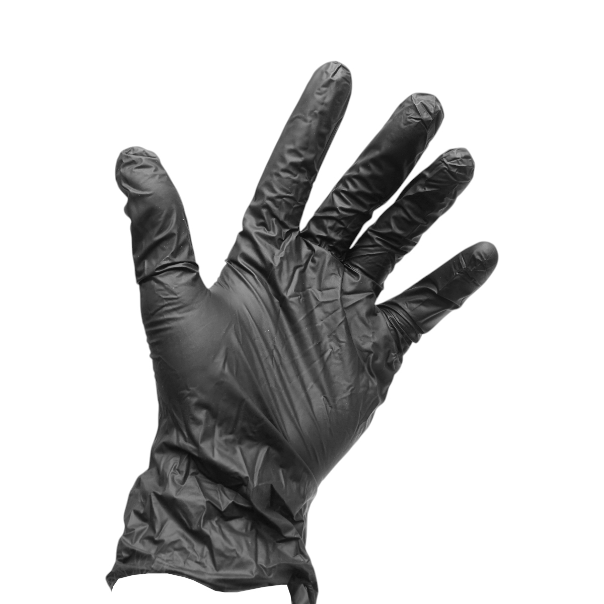 Manusi nitril sintetic negre nepudrate Marimea M, latime palma 95 mm, lungime ? 240 mm, manseta cu bordura rulata, 100 buc/cutie, pentru mecanica auto si uz general