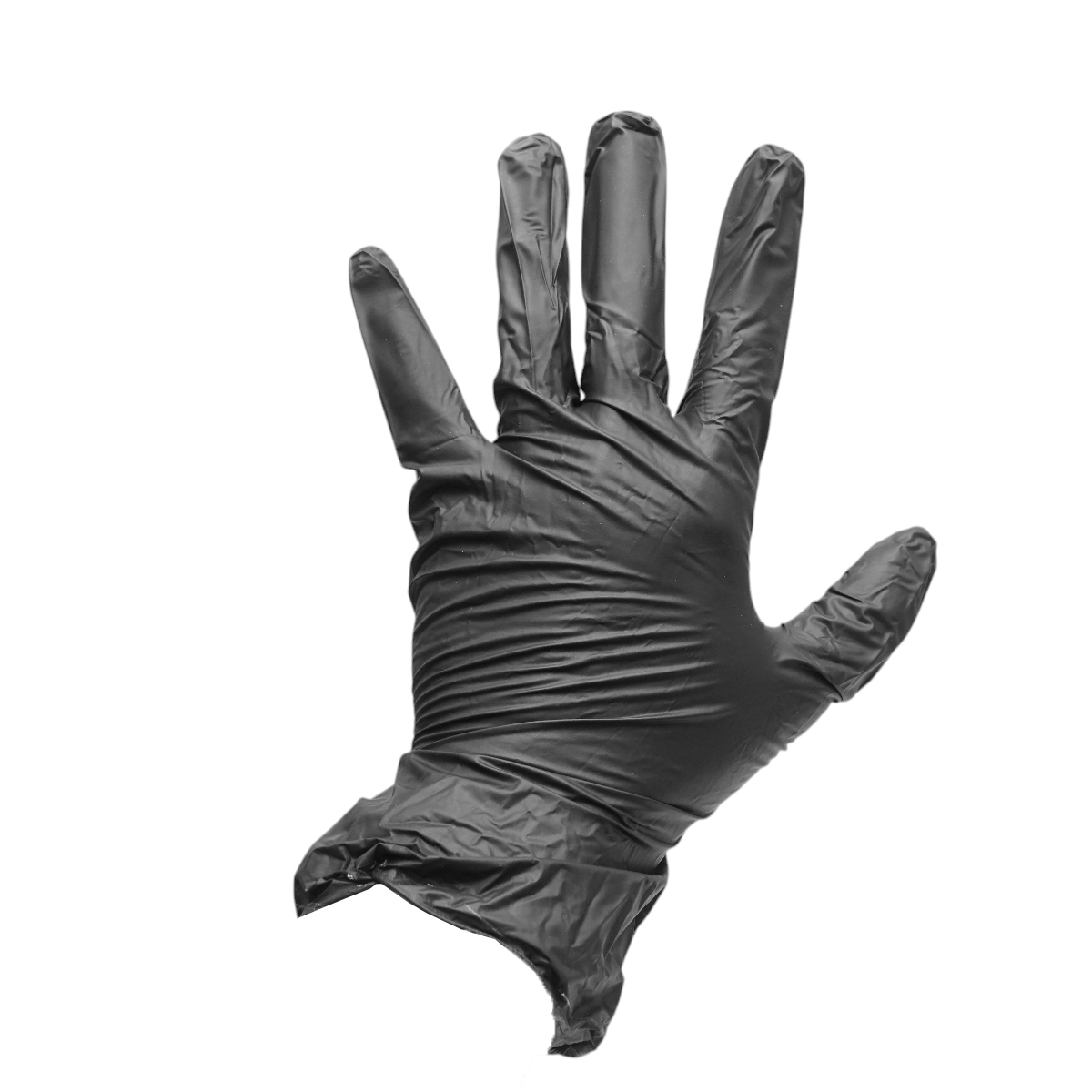 Manusi nitril sintetic negre nepudrate Marimea M, latime palma 95 mm, lungime ? 240 mm, manseta cu bordura rulata, 100 buc/cutie, pentru mecanica auto si uz general