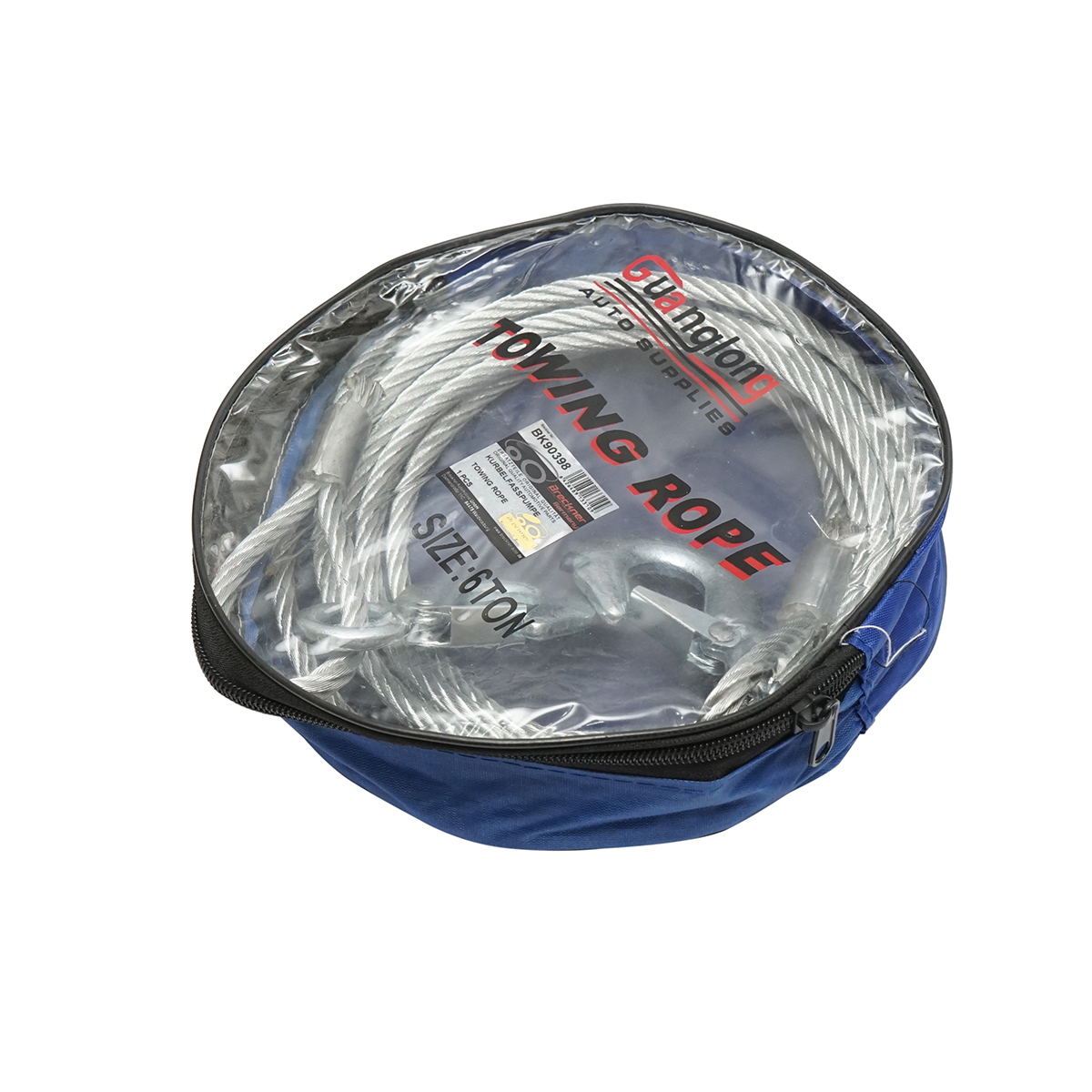 Cablu/sufa metalic de remorcare cu carlig cu autoblocare 3,4m fi 9mm, sarcina maxima 6T Breckner Germany