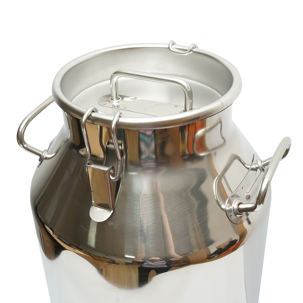 Bidon inox pentru lapte 50L cu capac si robinet pentru aparat de muls vaci Breckner Germany