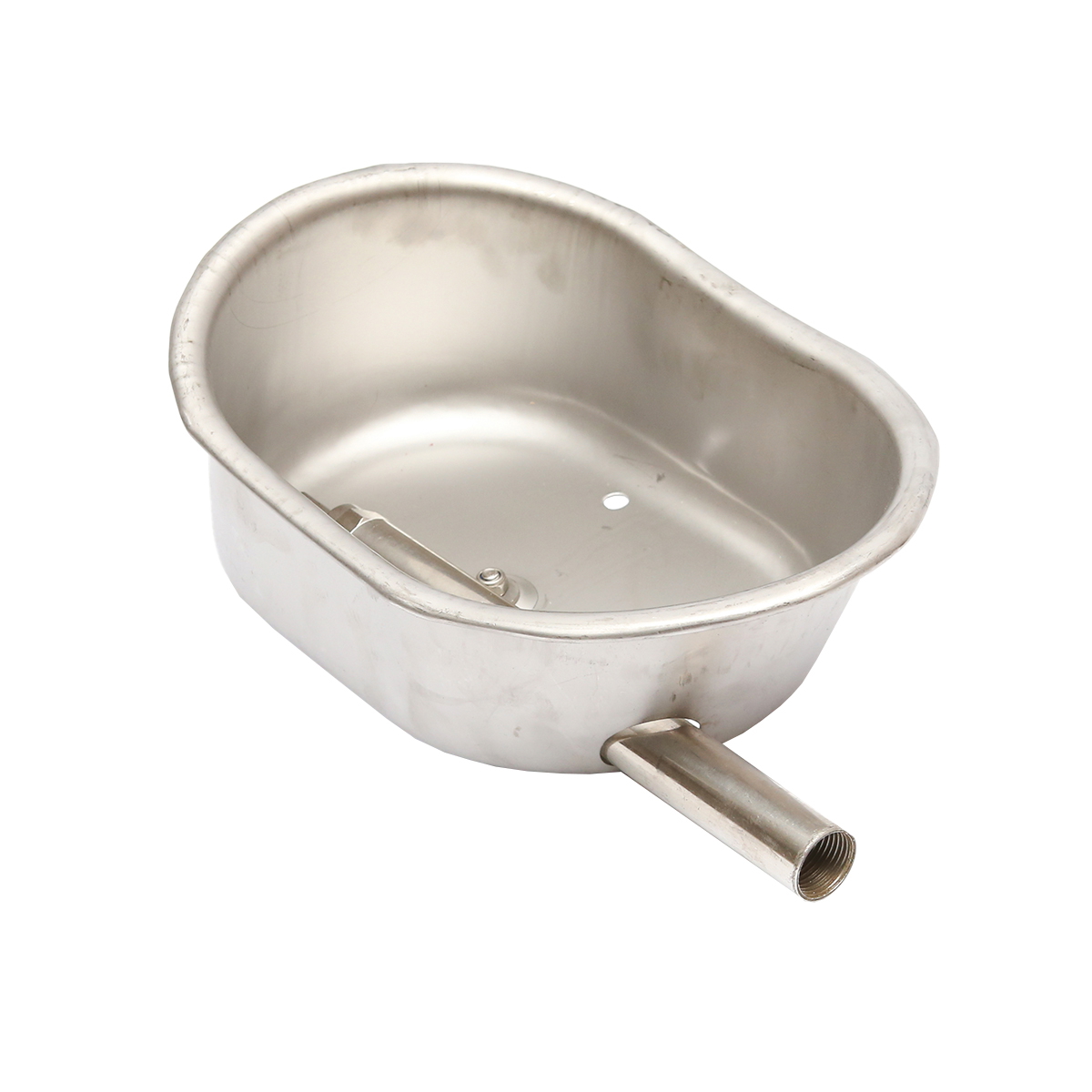 Adapatoare inox verticala medie pentru purcei Breckner Germany, vas 270x185x120 mm, racord 20 mm, 986 g