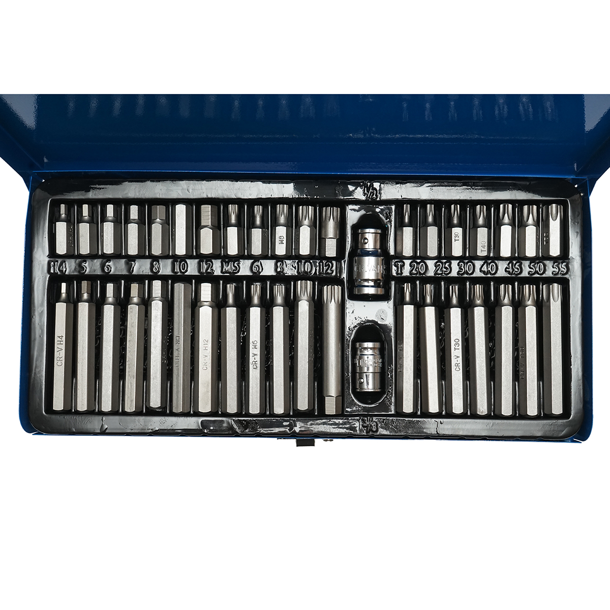 Trusa imbus si biti Torx, Hex si Spline 41 piese Breckner Germany, Chrome Vanadium, suport biti 3/8 si 1/2, biti 10x30 mm si 10x75 mm, carcasa metal