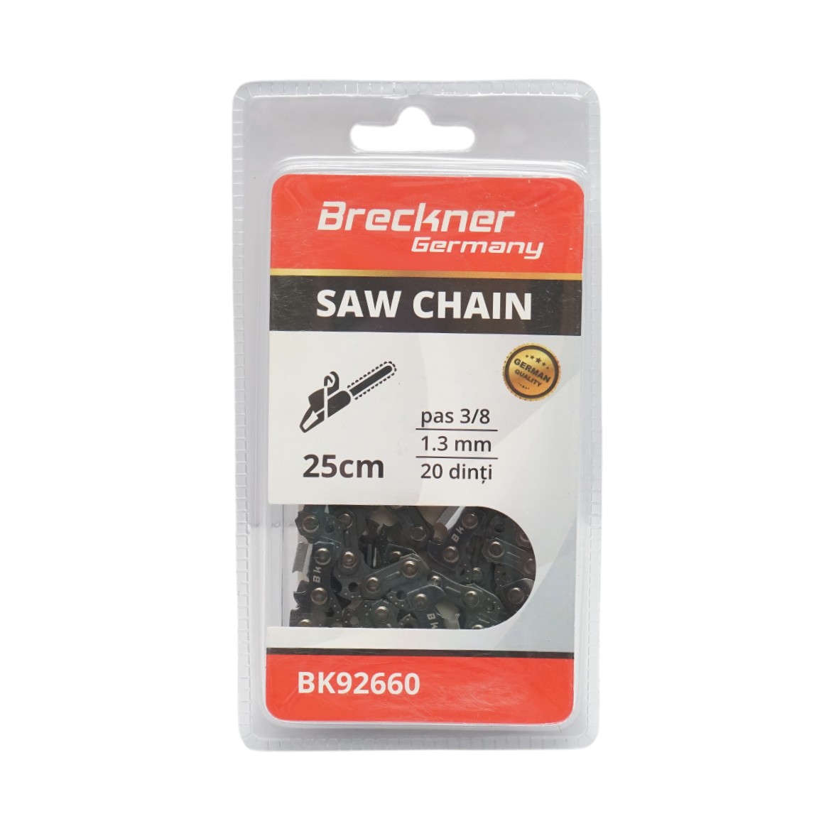 Lant drujba Breckner Germany, Pas 3/8, 20 dinti, 1.3 mm, lungime 250 mm