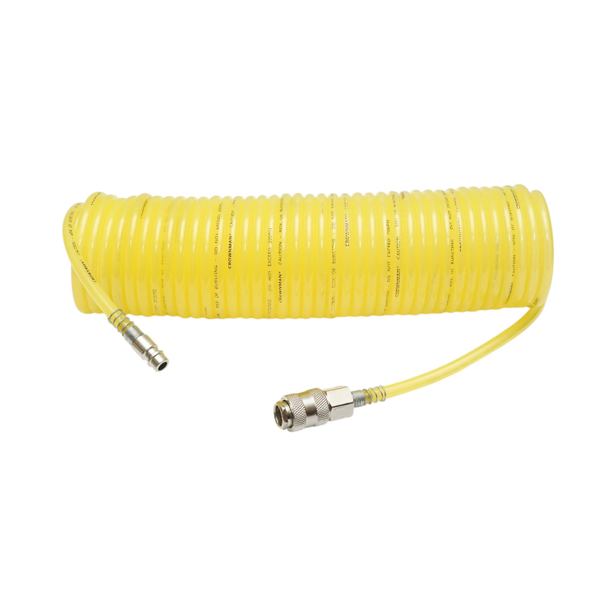 Furtun aer comprimat spiralat 10m, ?� 5mm, cupla rapida 1/4 Crownman