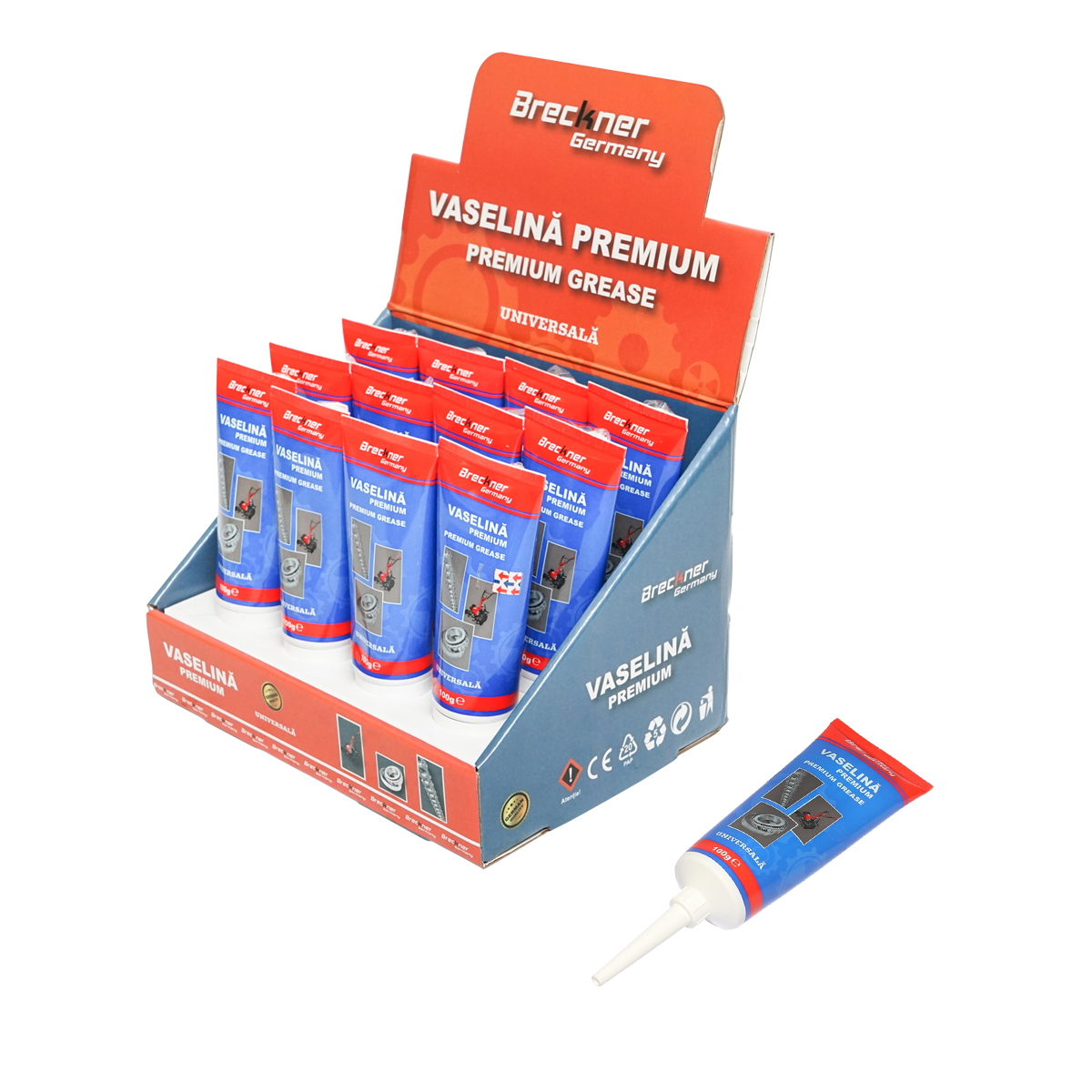 Set stand cu 12 tuburi 100g vaselina premium universala Breckner Germany