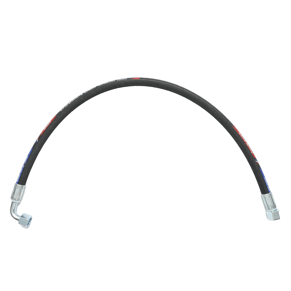 Furtun presiune 800mm hidraulic 2SN DN10 sertizat cu armaturi 90 grade M20x1,5 si armatura dreapta M20x1,5