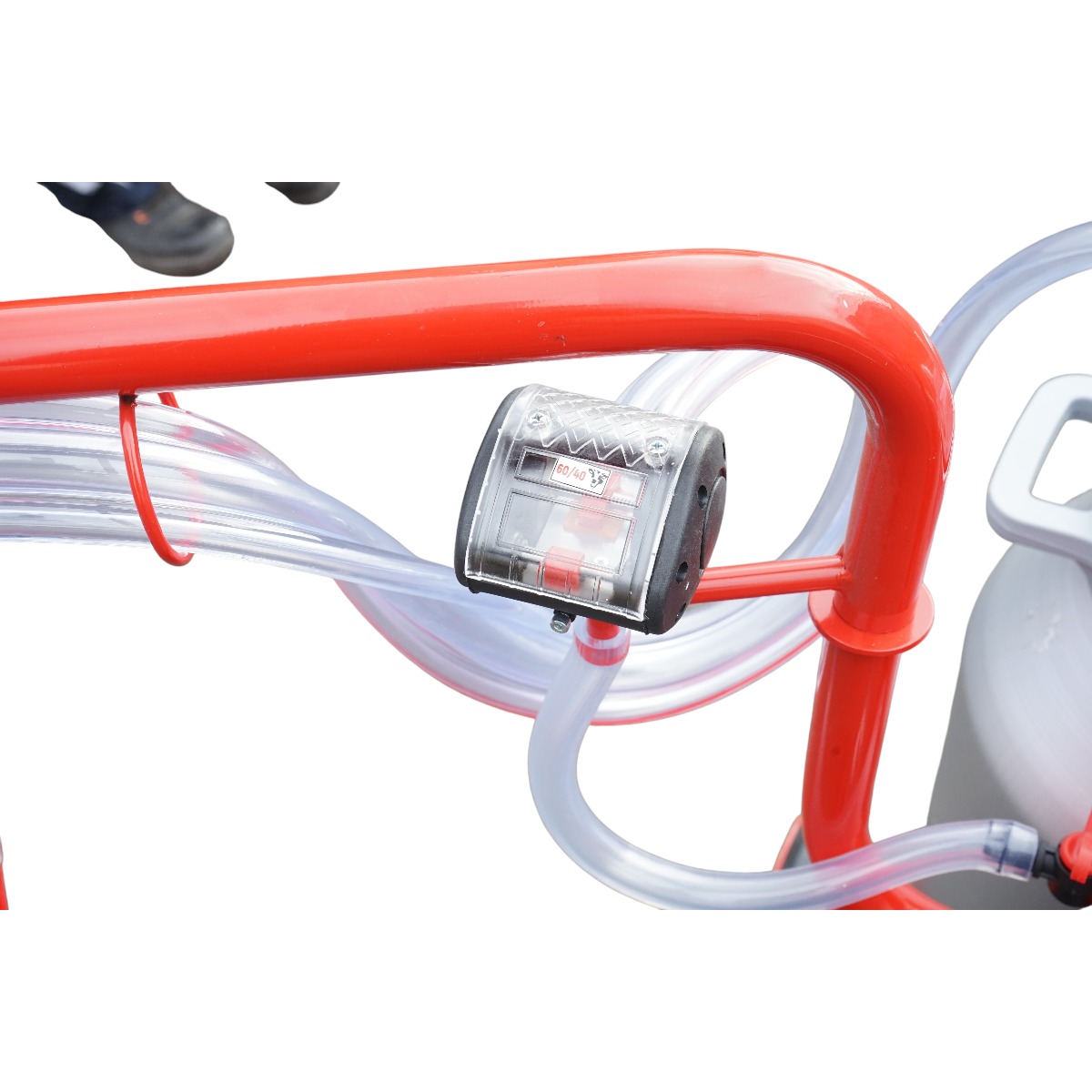 Aparat de muls vaci 2 posturi Breckner Germany, bidon aluminiu 40L, pompa vid 0,55 kW, 180-200 L/min, 110/220V, sasiu 110x35x78 cm, 43,5 kg