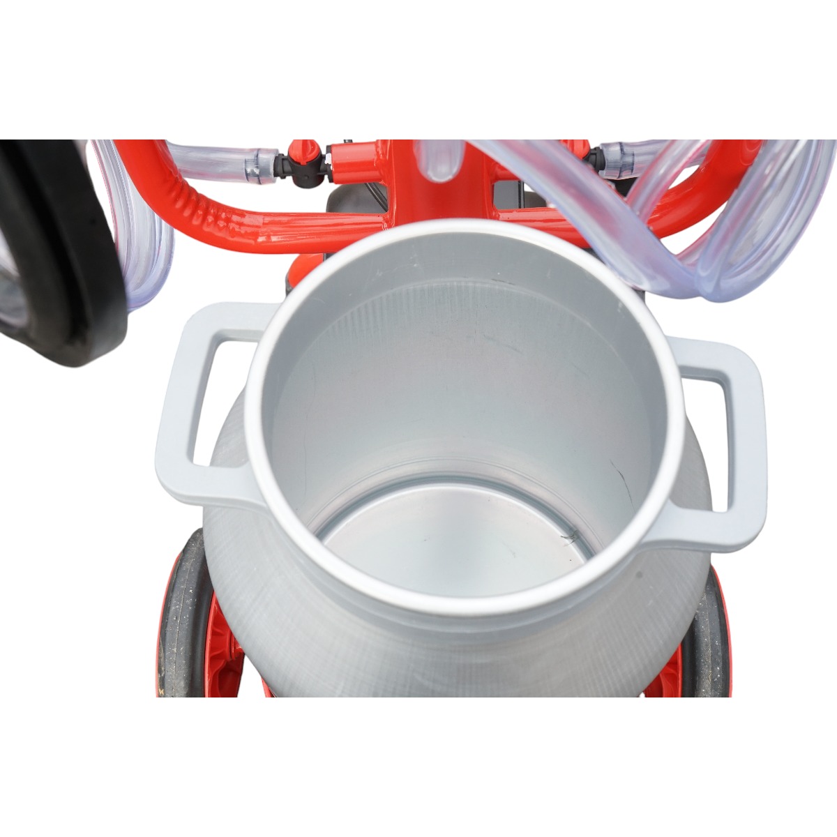 Aparat de muls vaci 2 posturi Breckner Germany, bidon aluminiu 40L, pompa vid 0,55 kW, 180-200 L/min, 110/220V, sasiu 110x35x78 cm, 43,5 kg