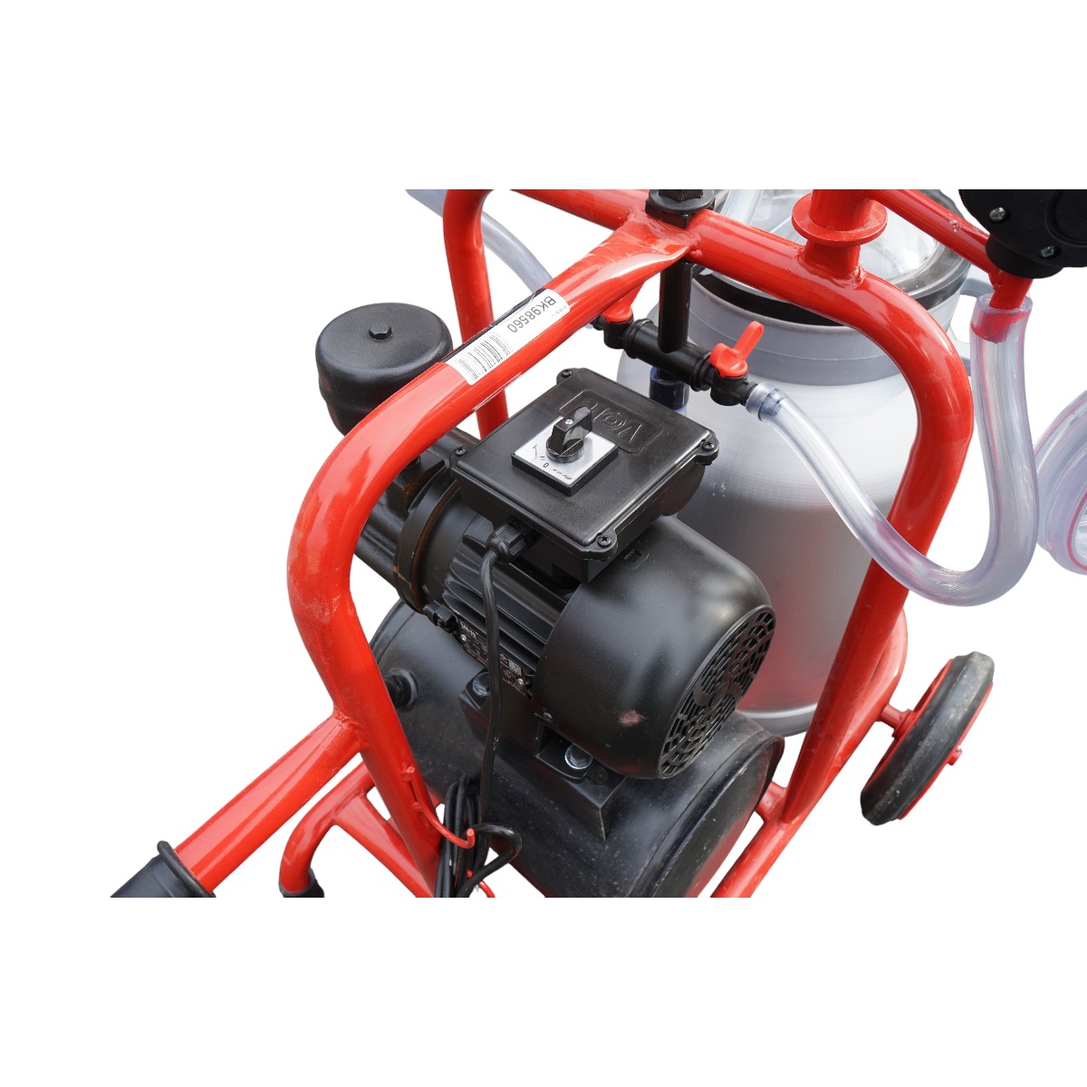 Aparat de muls vaci 2 posturi, cupa aluminiu 40L, pompa uscata Breckner Germany 0.55kW, 180-200 L/min, rezervor vid 18L, 220/110V