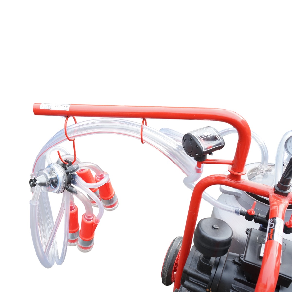 Aparat de muls vaci 2 posturi, cupa aluminiu 40L, pompa uscata Breckner Germany 0.55kW, 180-200 L/min, rezervor vid 18L, 220/110V