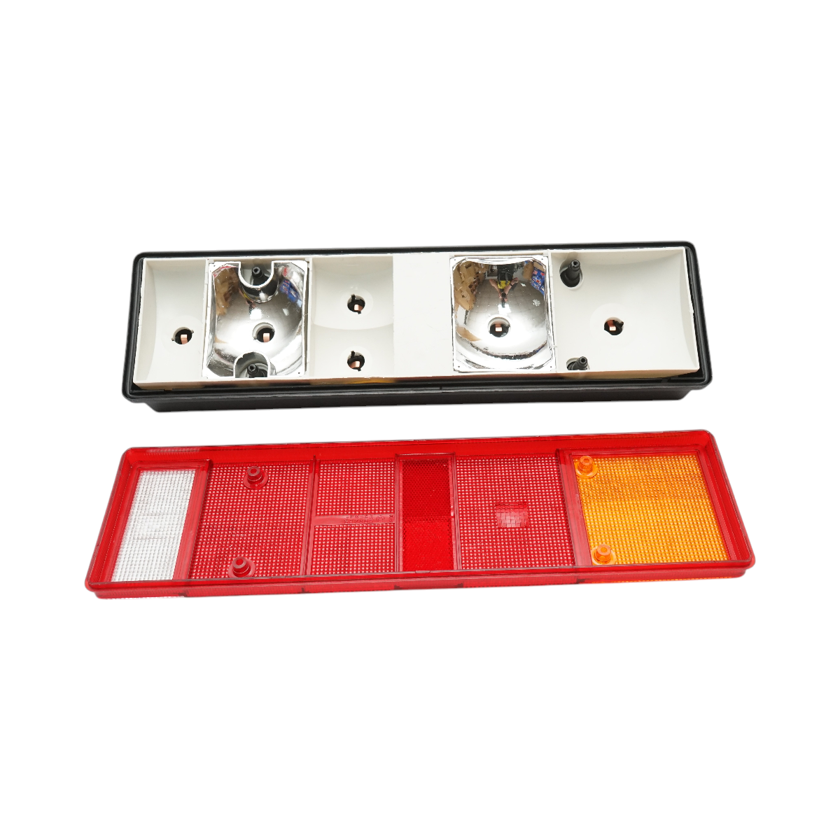 Set lampi spate camion 24V stanga-dreapta Breckner Germany, 6 FUNCTII, 454x103x131 mm, surub fixare M8, distanta intre suruburi 152 mm