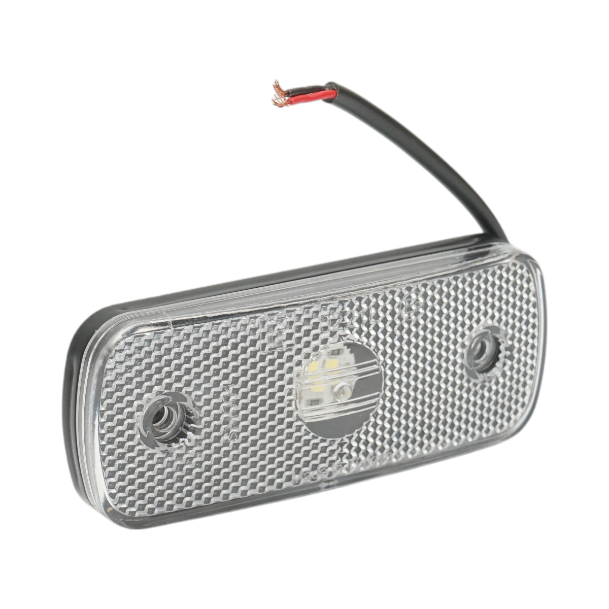 Lampa gabarit laterala slim LED 12-24V alba 108x43.5x12 mm, distanta suruburi 75 mm, Breckner Germany