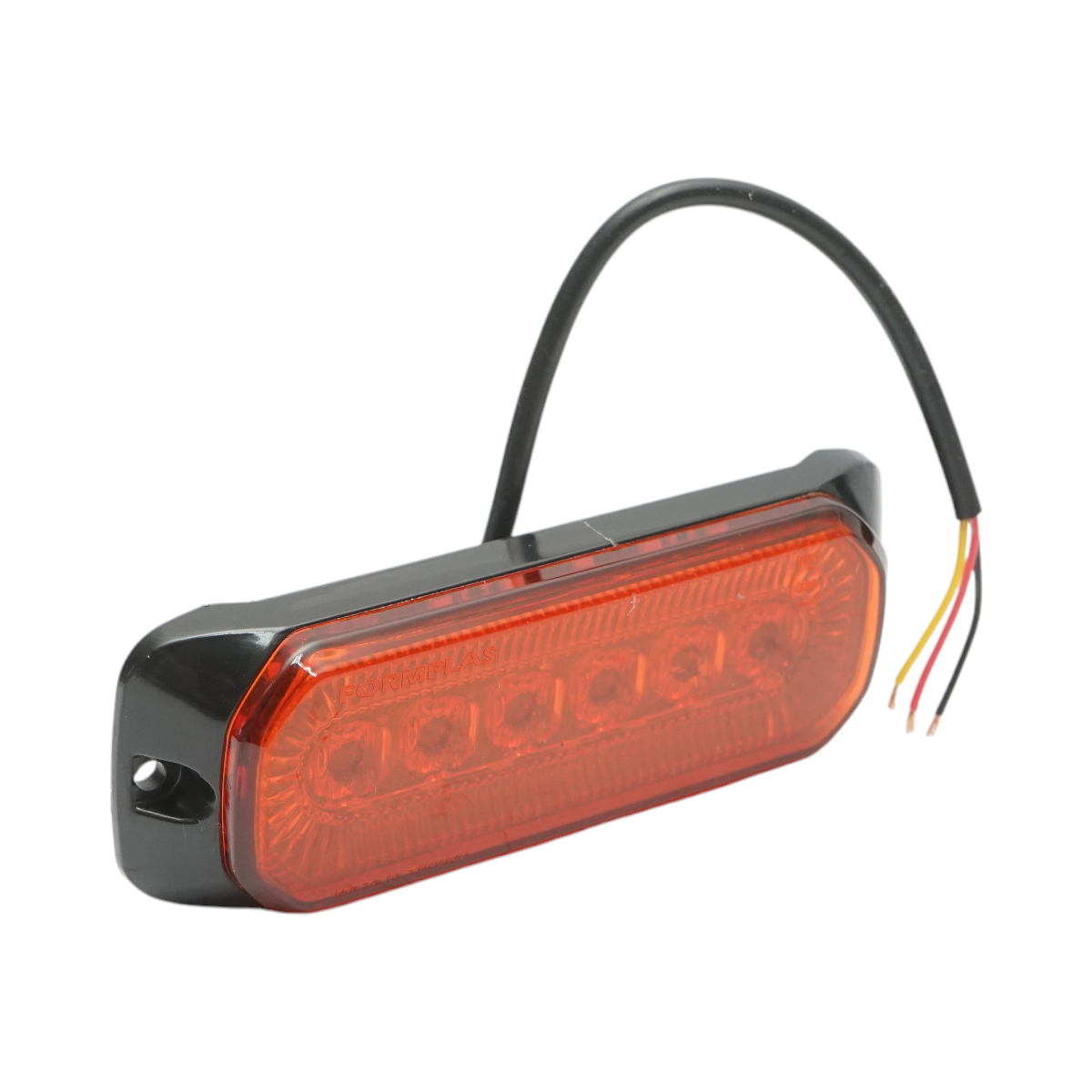Lampa laterala stroboscopica LED galbena 12-24V, 9 functii, 24 LED-uri, 132x46x19mm, distanta suruburi 122mm, FR1287