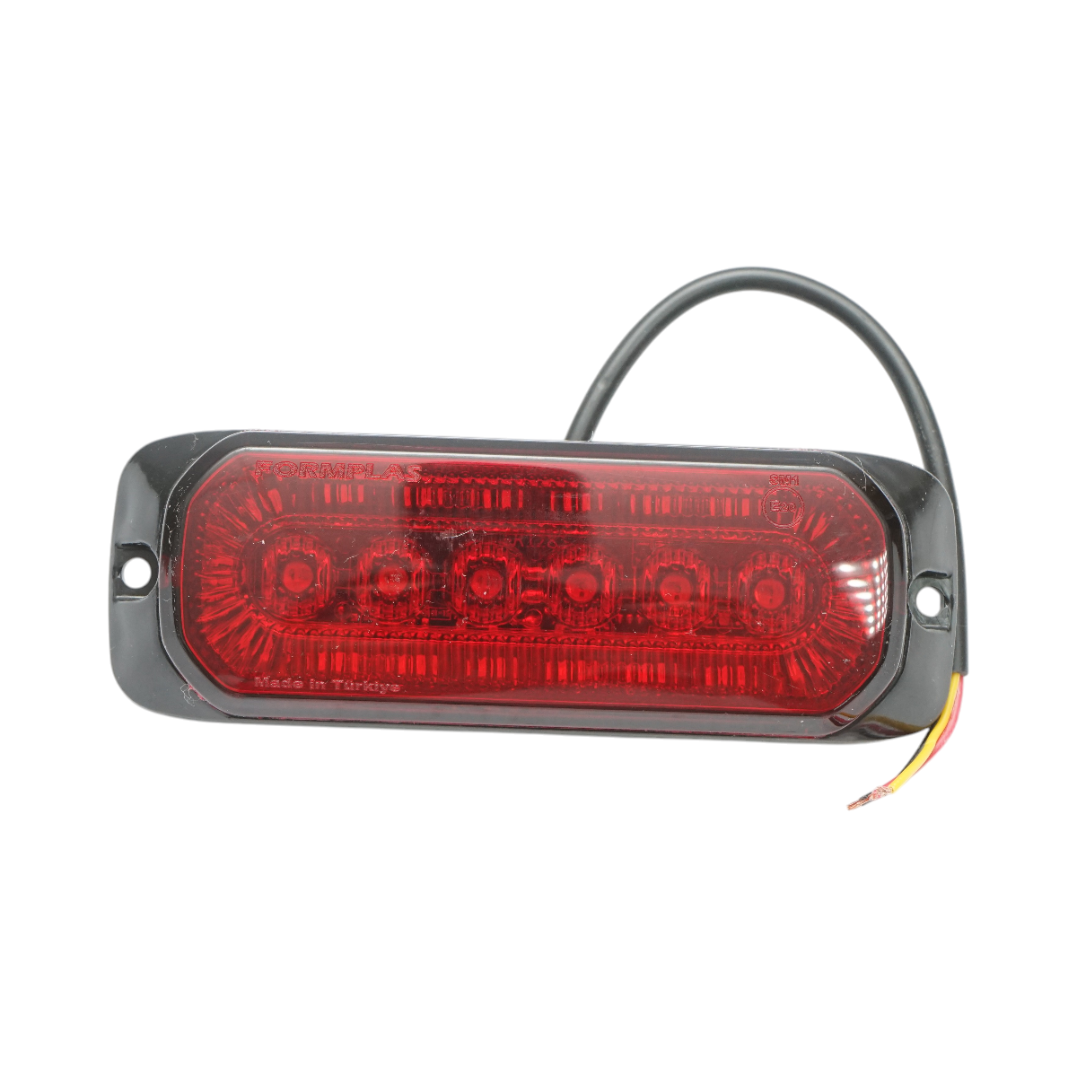 Lampa laterala stroboscopica LED 12-24V rosie 9 functii 132x46x19mm FR1287