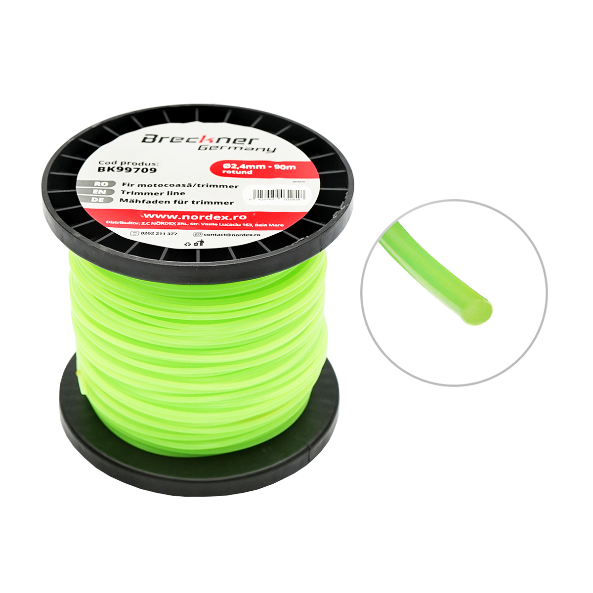 Fir rotund pentru motocoasa 2.4 mm x 90 m Breckner Germany