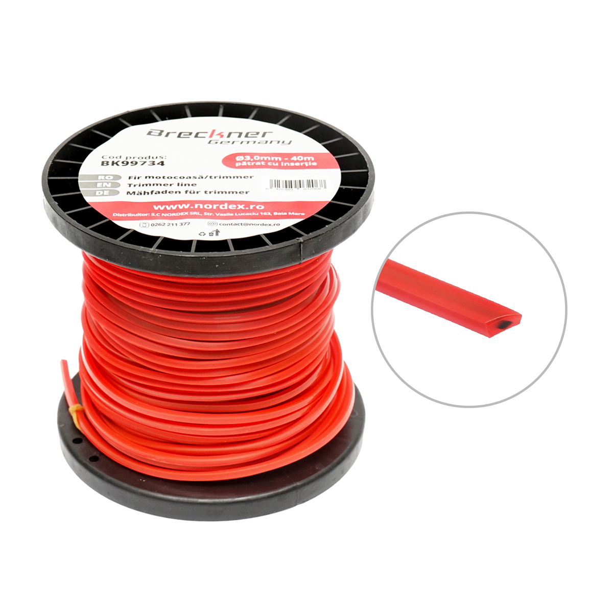 Fir patrat pentru motocoasa, 3 mm x 40 m Breckner Germany