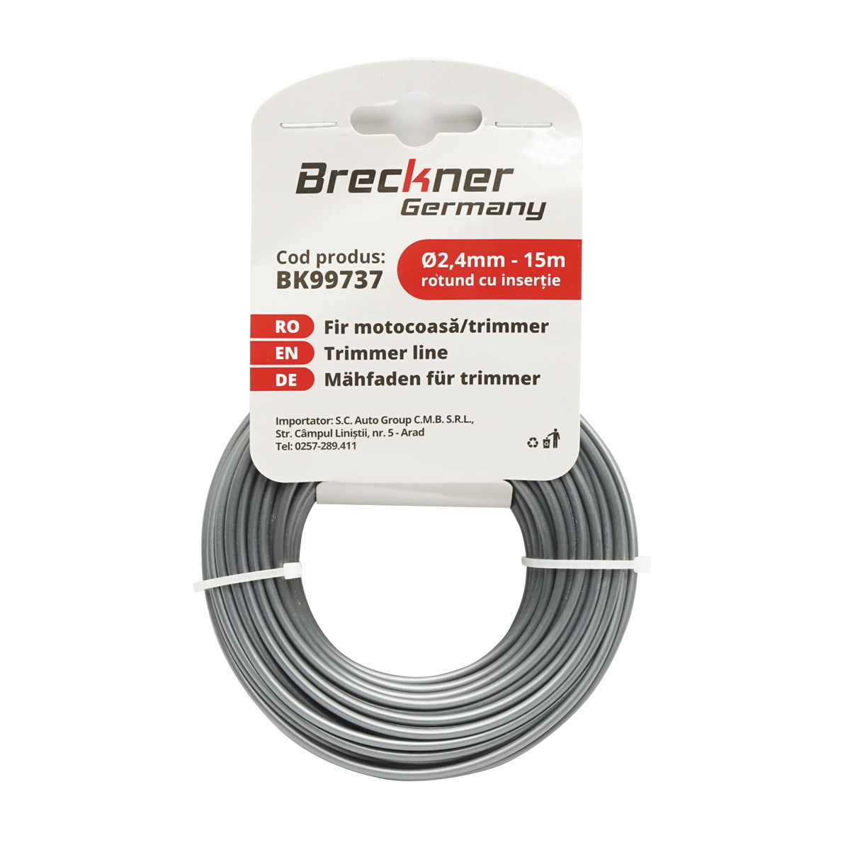 Fir rotund pentru motocoasa Breckner Germany, grosime 2.4 mm, lungime 15 m