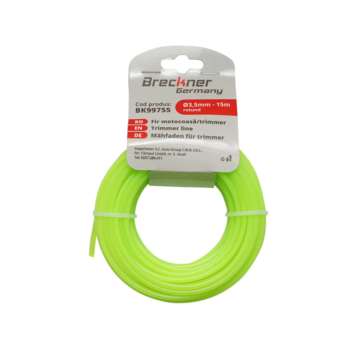 Fir rotund pentru motocoasa Breckner Germany, 3.5 mm x 15 m